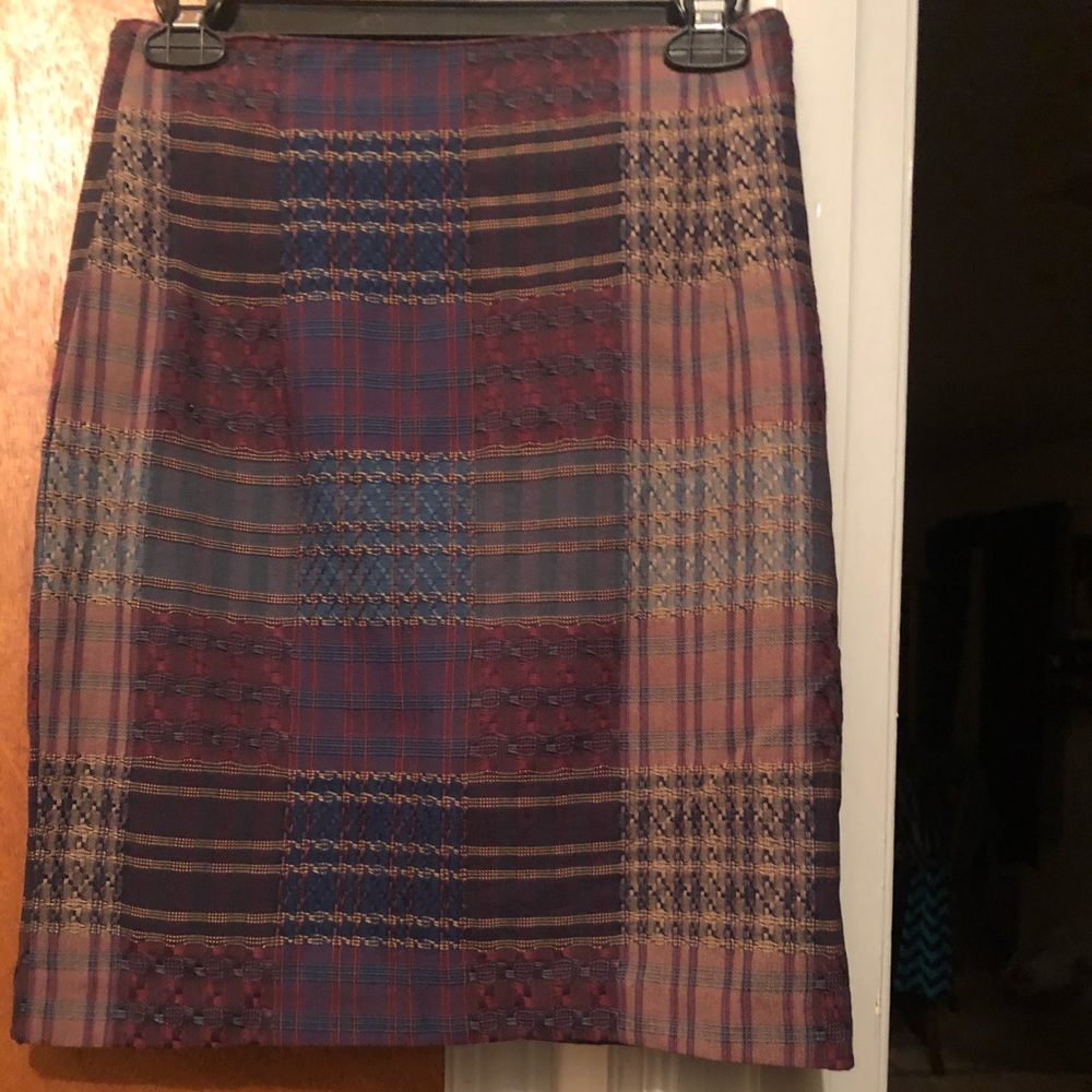 Purple plaid skirt